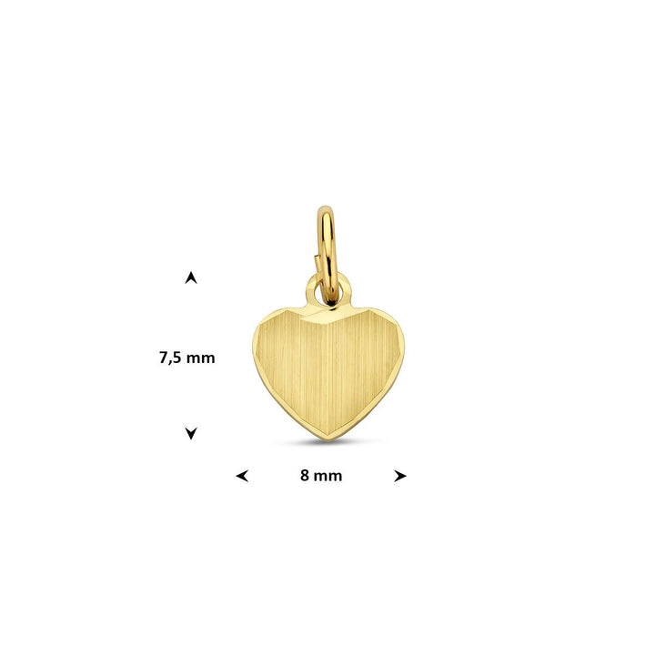 Geelgouden graveerhanger – 14k met stevig hangoog