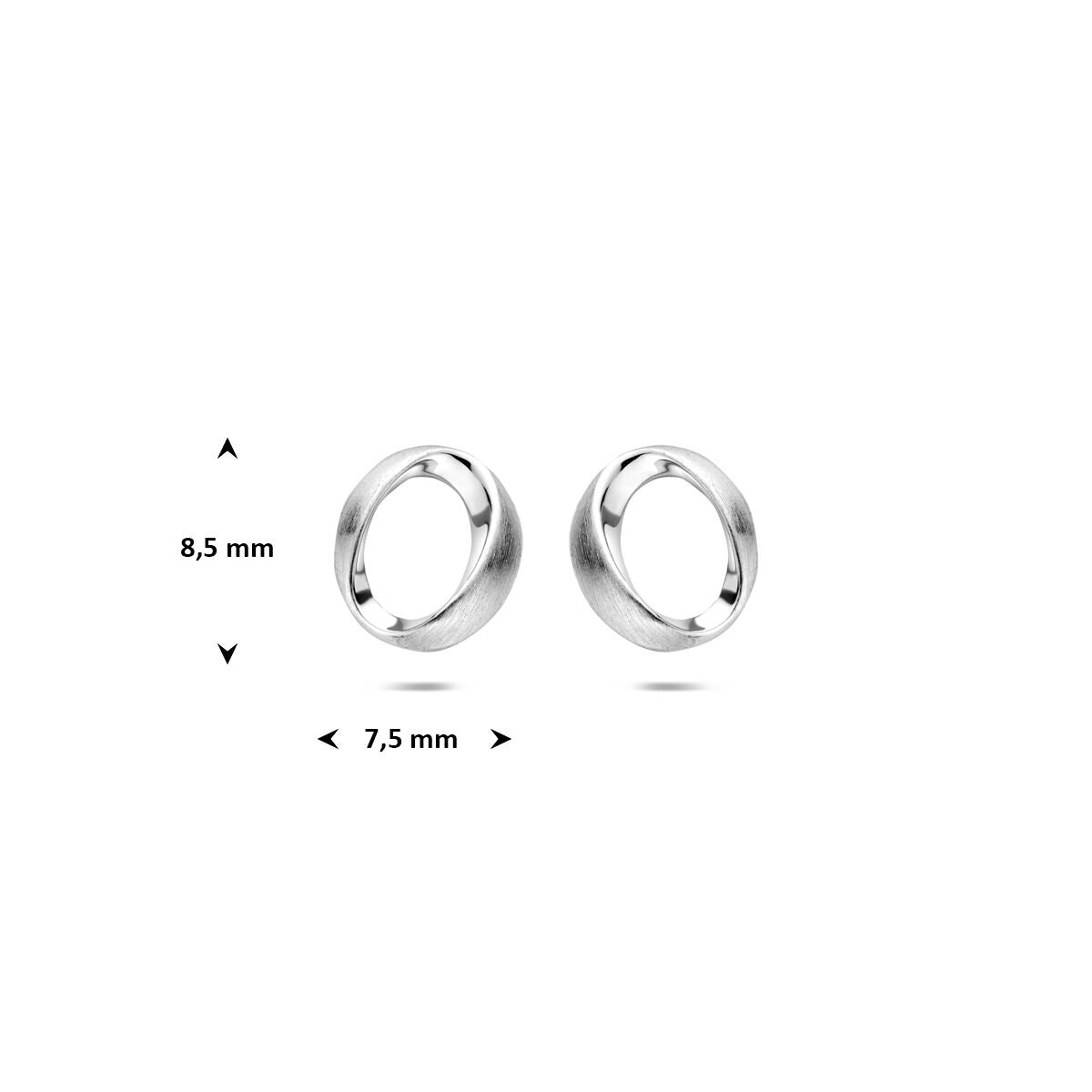 Puces d'oreilles en argent – rhodiées 925