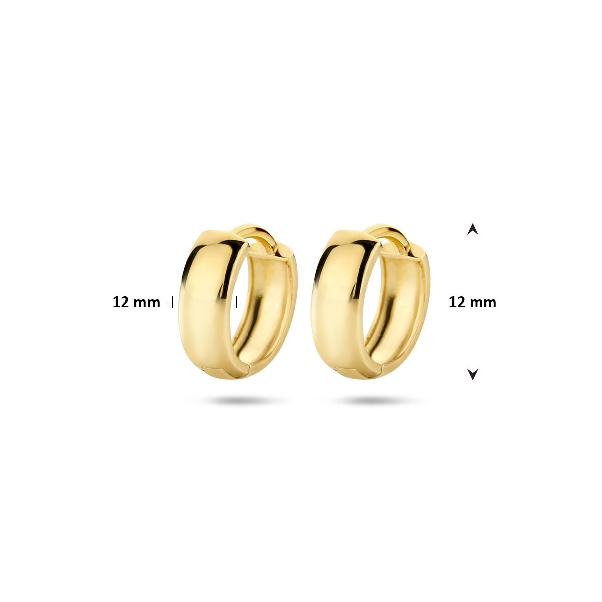 Créoles en or jaune 9k 12 x 3.2 mm