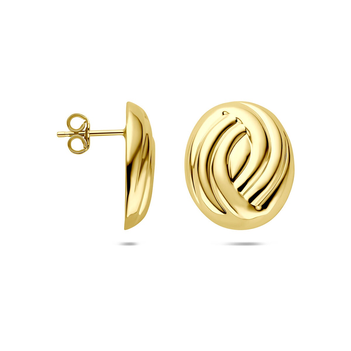 Puces d'oreilles plaqué argent pour femme – couleur or jaune