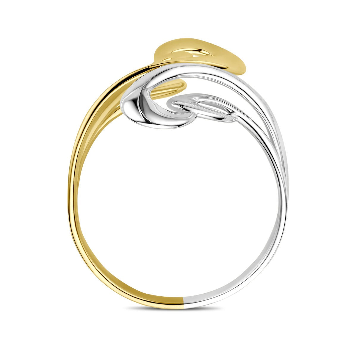 bague pour femme en or bicolore 14k