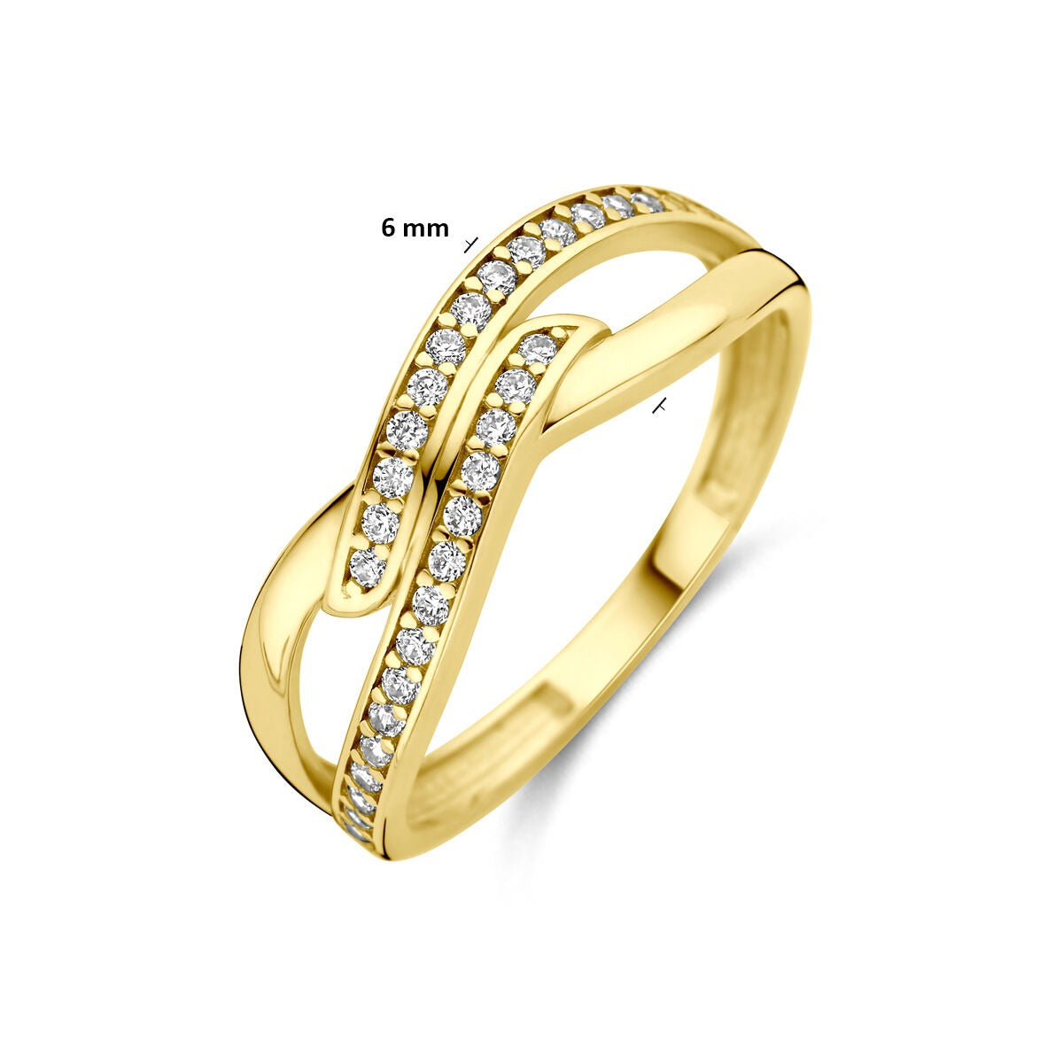 bague or jaune zircone entourage