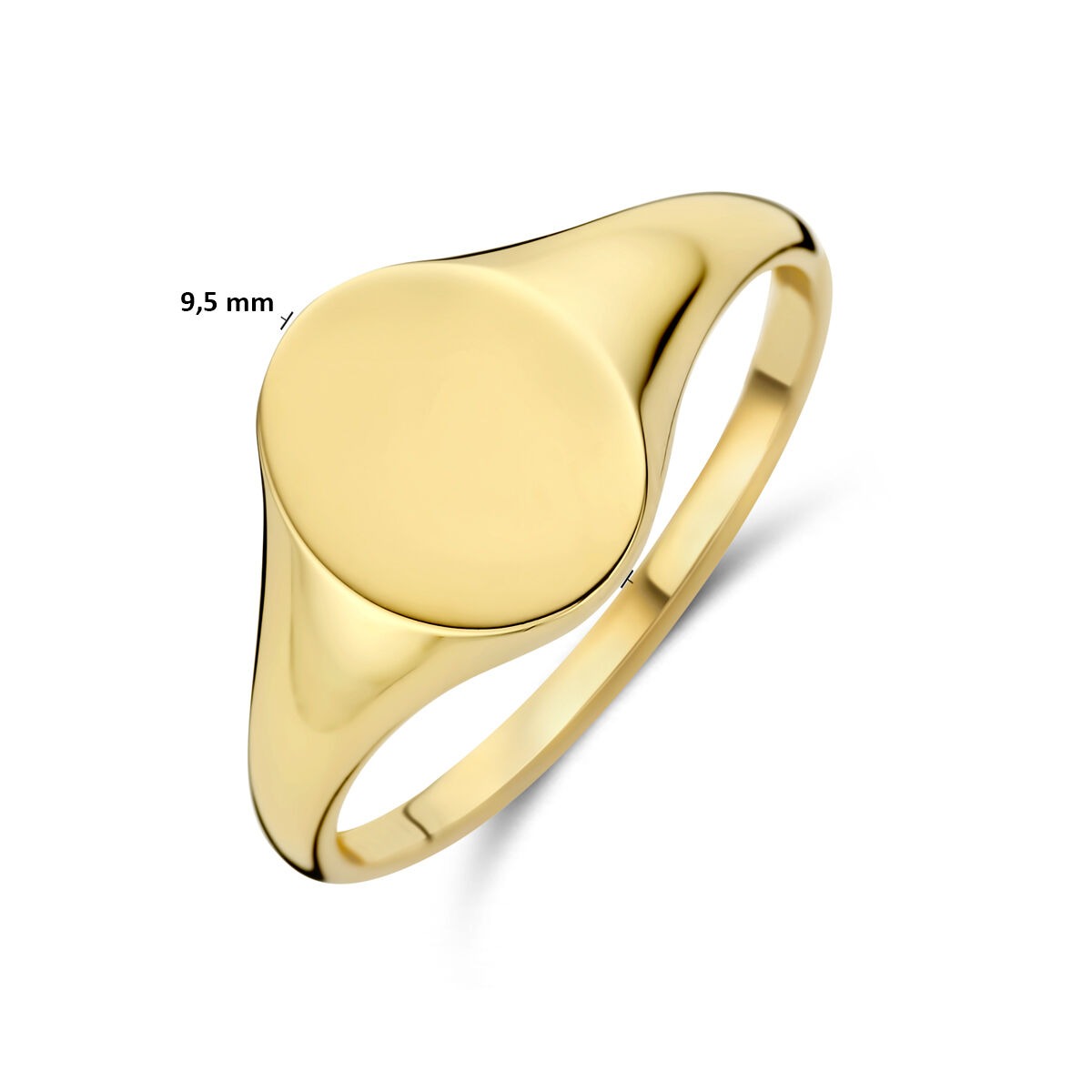 Bague gravée 9k or jaune ovale – Chevalière pour femme sans pierre