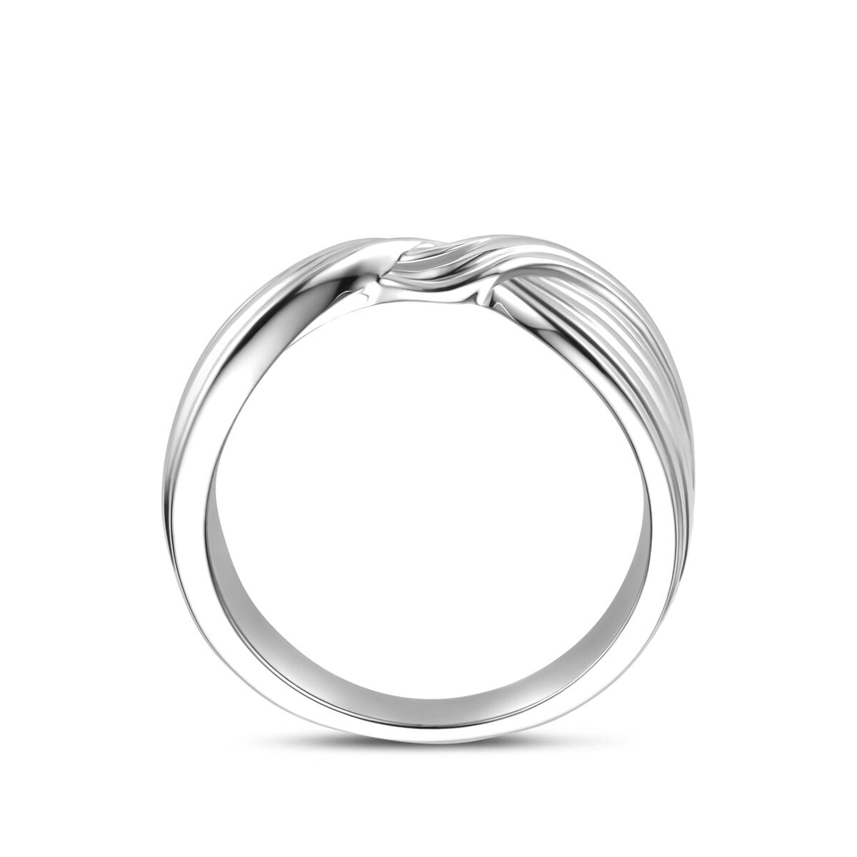 Bague pour femme en argent rhodié 925