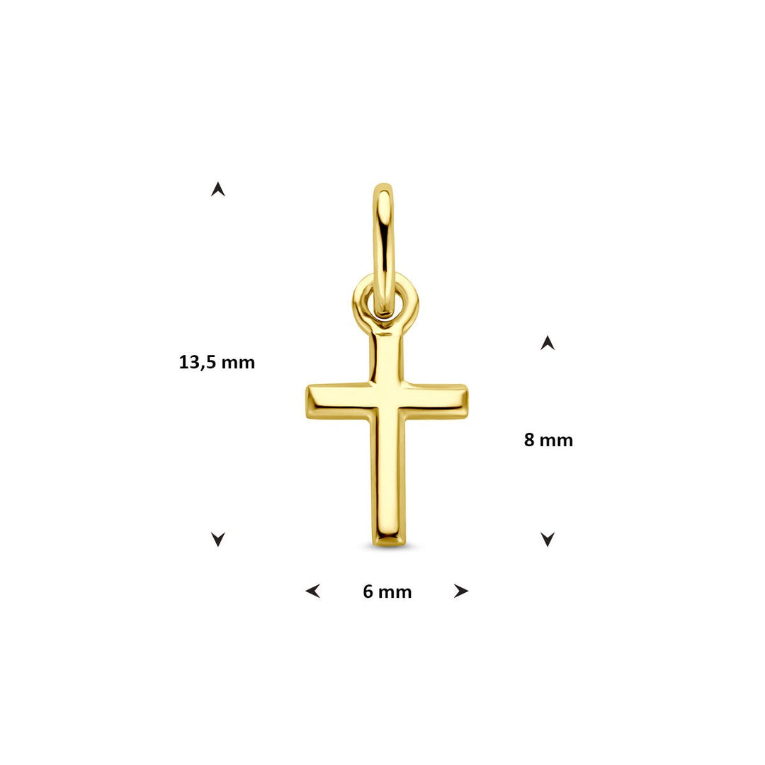 9k Geelgouden kruishanger