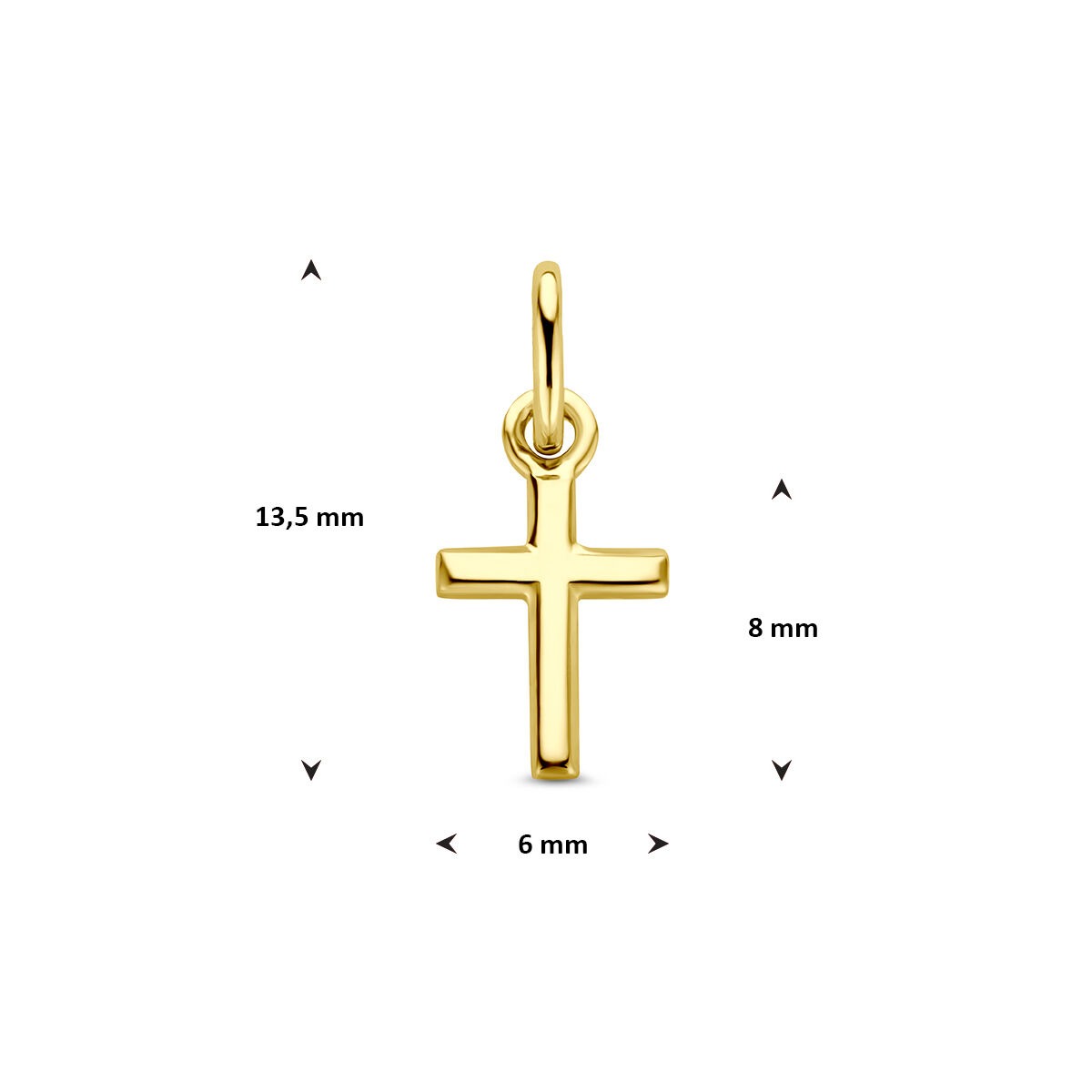 9k Geelgouden kruishanger