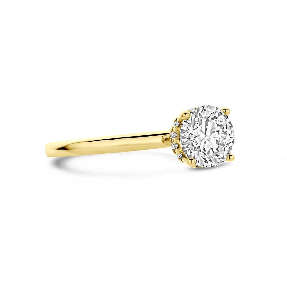 Bague en or jaune 14k avec diamant lab grown 1.07ct