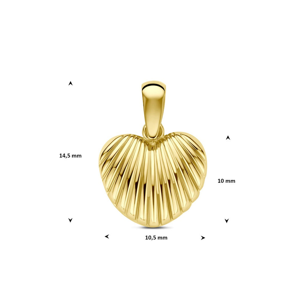 14k Geelgouden hart hanger