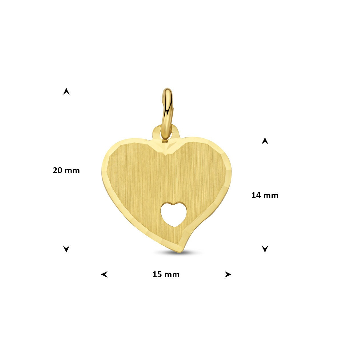 pendentif en or jaune 9k gravable