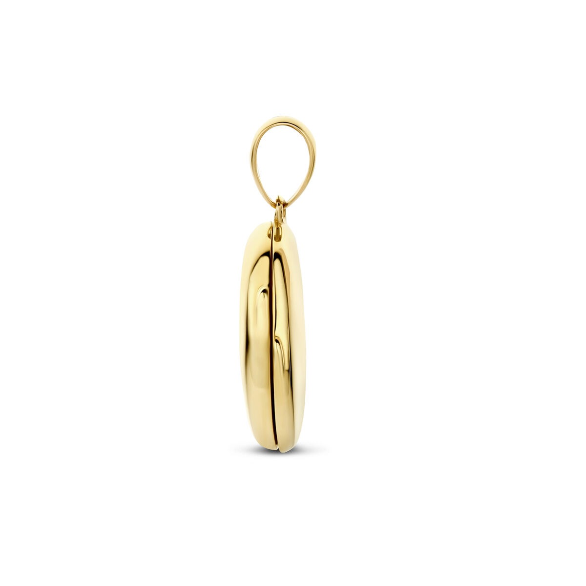 Médaille ovale en or jaune 14k