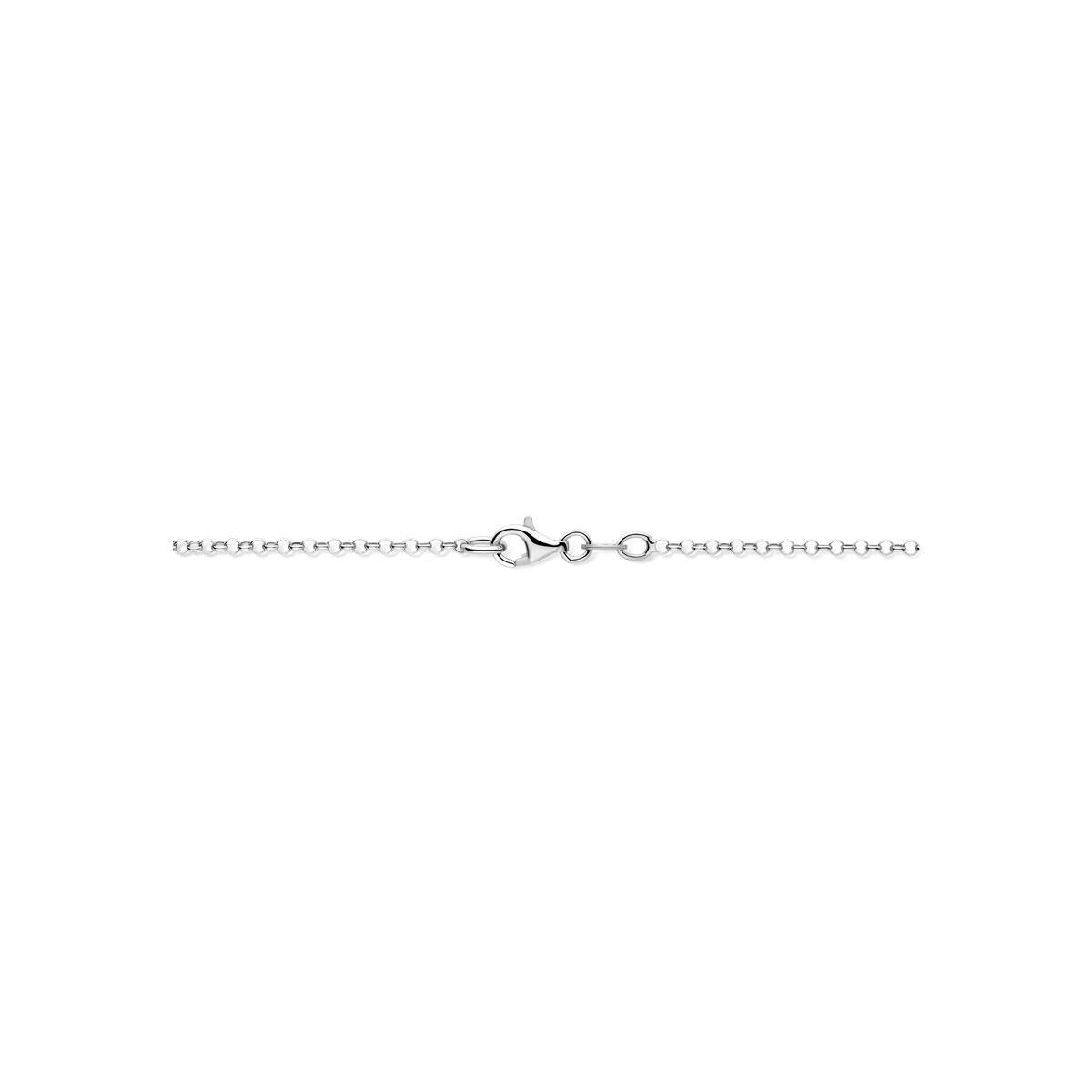 Collier en argent 925 rhodié avec cœurs doubles