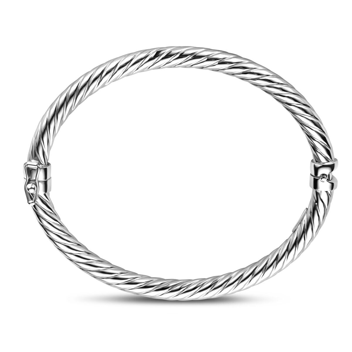 Bracelet bangle en argent pour femme – rhodié