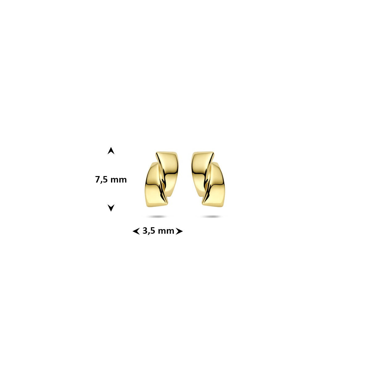 puces d'oreilles en or jaune 14k – épurées et élégantes