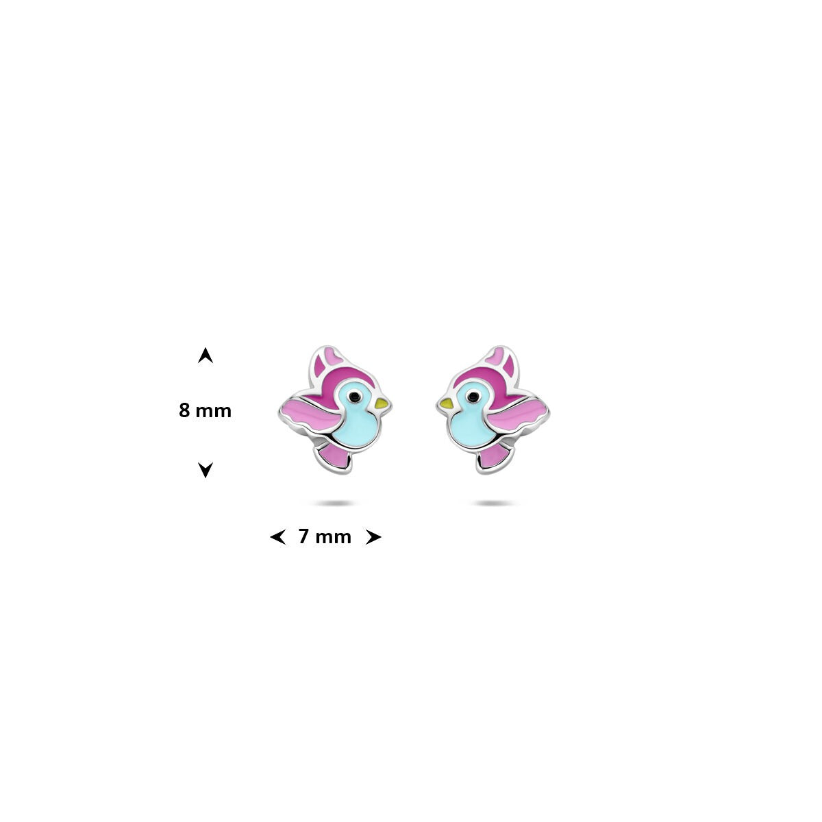 Puces d'oreilles pour enfant en argent - rhodié 925