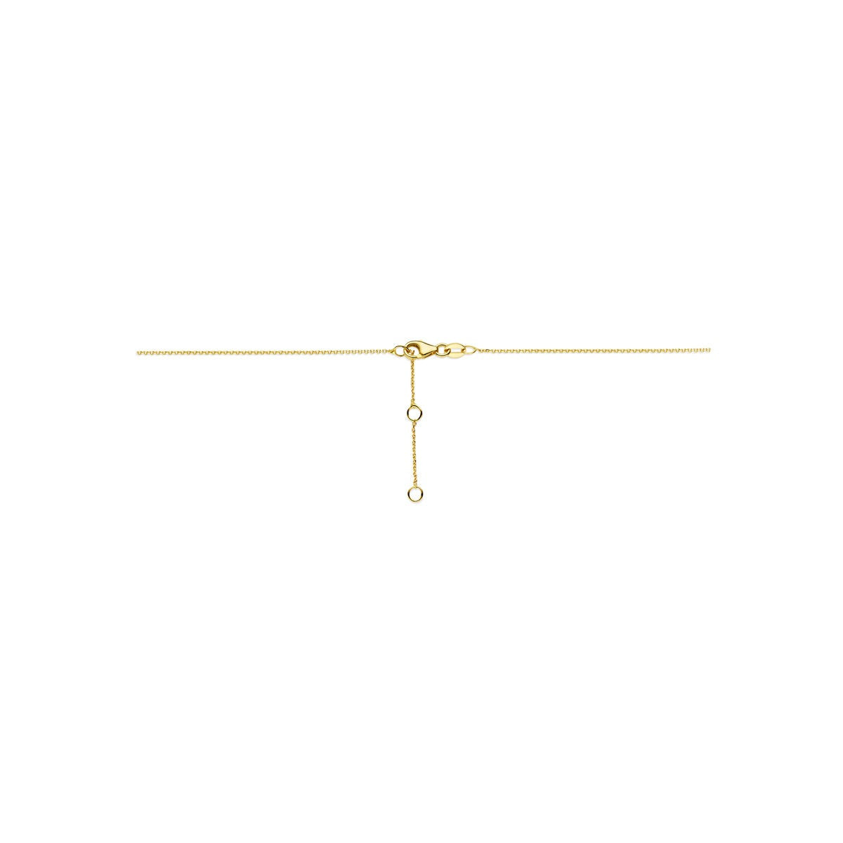 Collier en or jaune 14k avec diamant cultivé en laboratoire 0.09ct