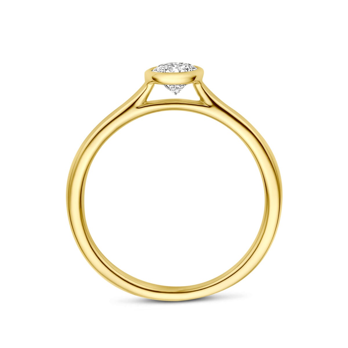 Bague en or jaune 14k avec diamant 0,40 ct solitaire