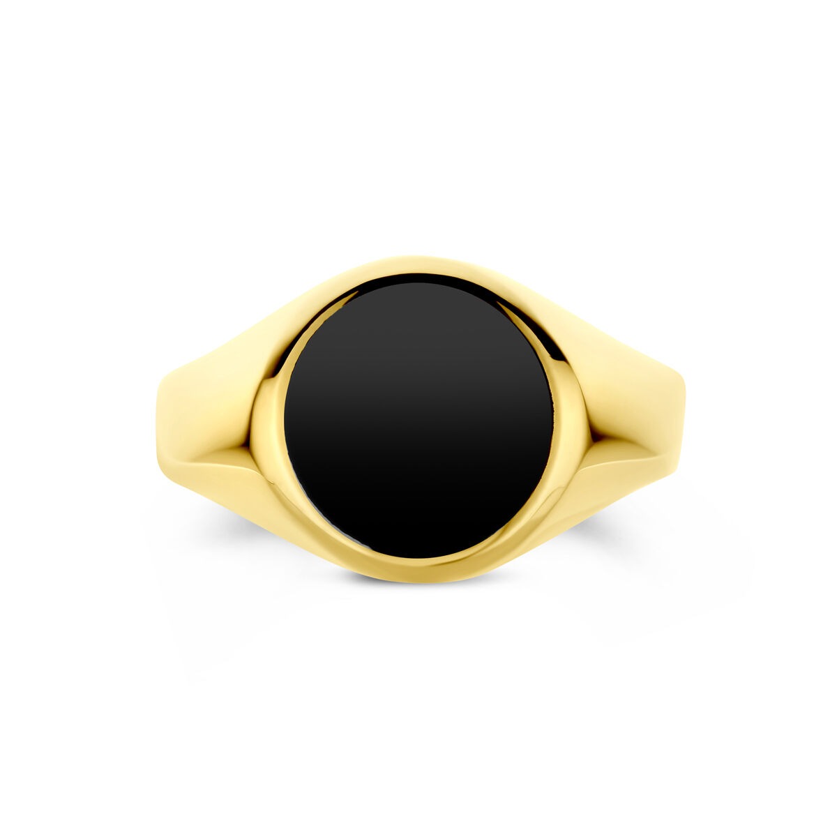 Bague en or jaune 14k avec onyx