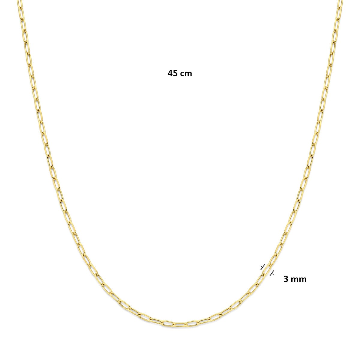 Collier en maille en or jaune 14k ancre