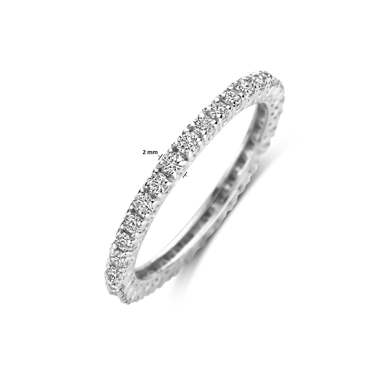 Bague alliance en or blanc 14k avec diamant – 0.70 ct