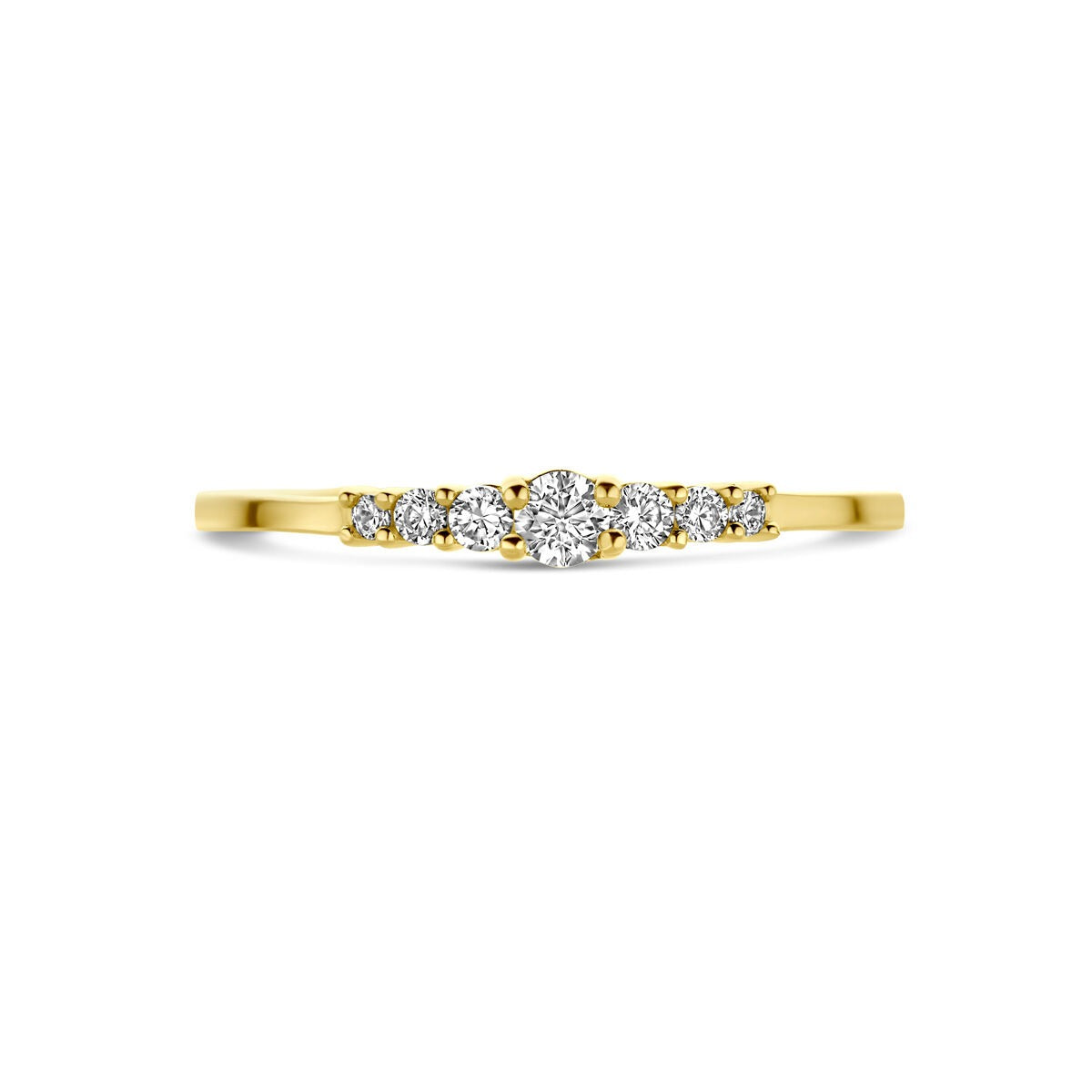 Bague en or jaune 9k avec zircone