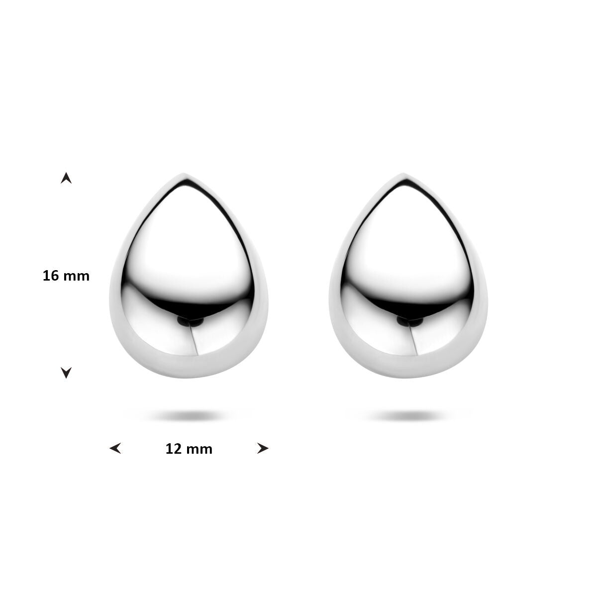 Puces d'oreilles en argent en forme de goutte – élégante simplicité