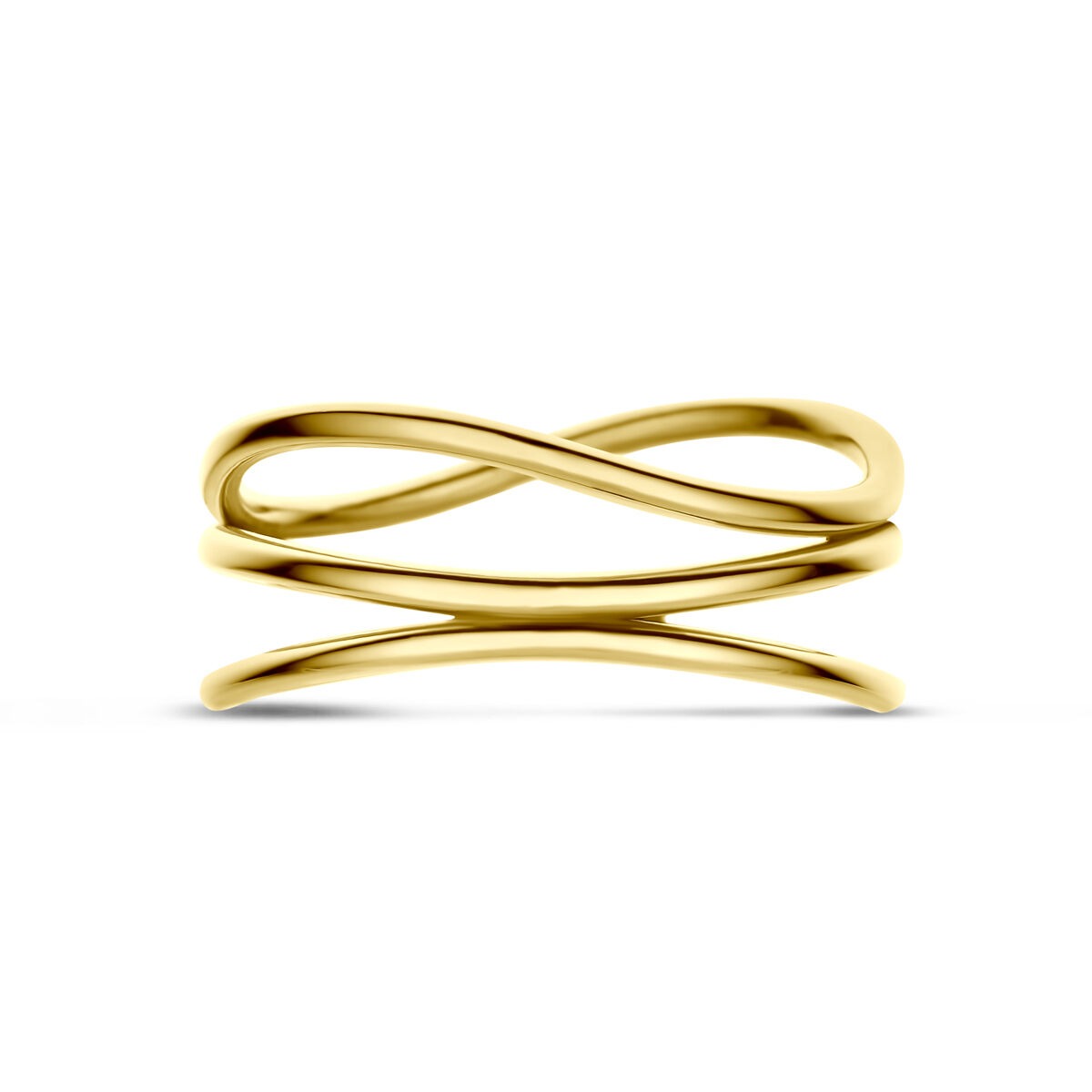 Bague en or jaune 14k 8,5 mm pour femme