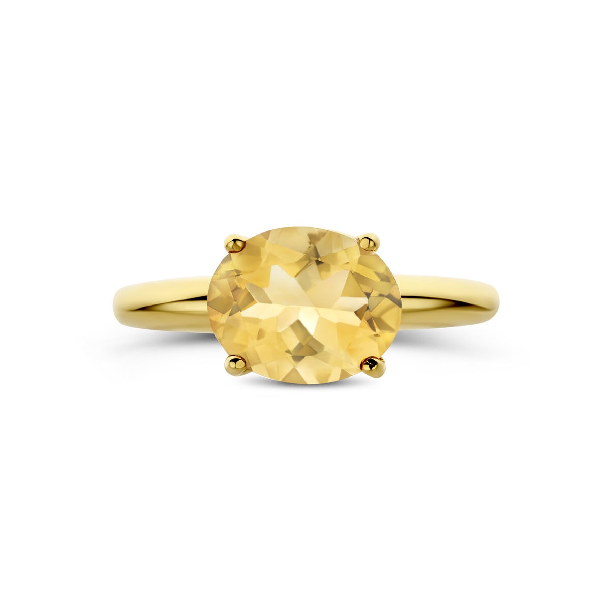 bague en or jaune avec citrine