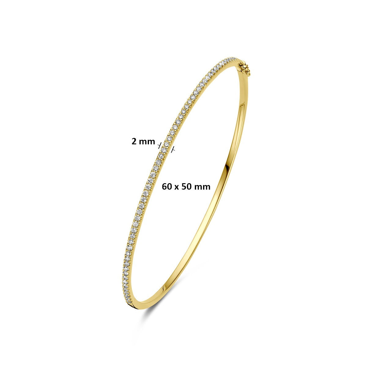 bangle en or jaune avec diamant