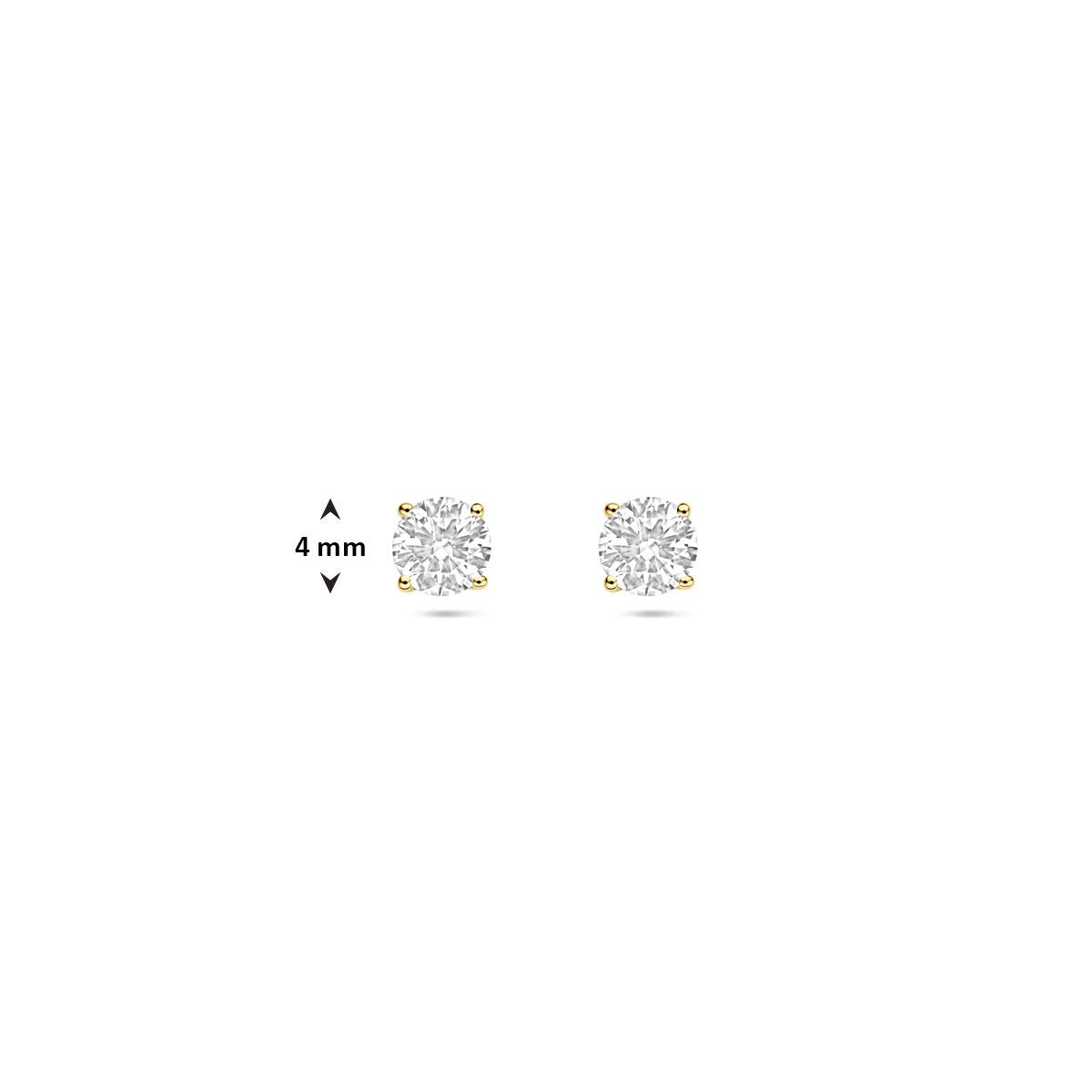 puces d'oreilles en or jaune 14k avec diamant de 0,50 ct cultivé en laboratoire