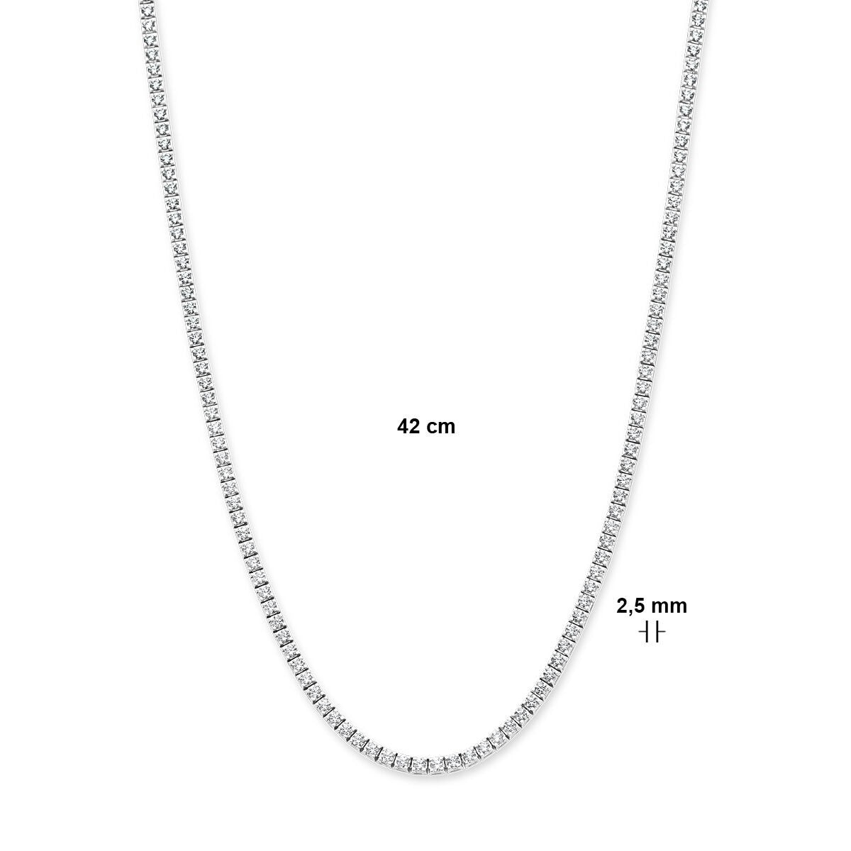 collier en or blanc 14k avec diamants cultivés en laboratoire – 5.00ct