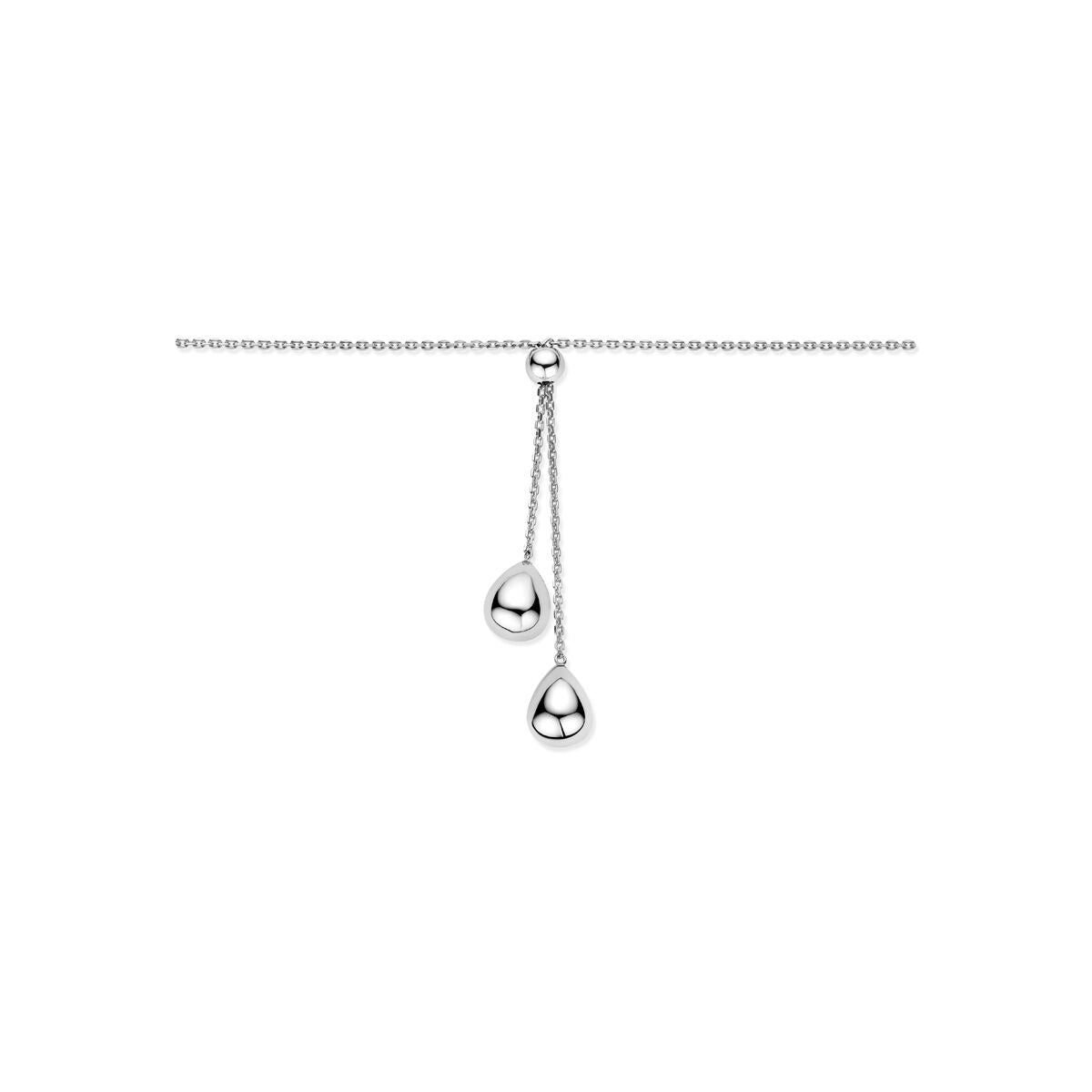 Collier y en argent 925 avec billes
