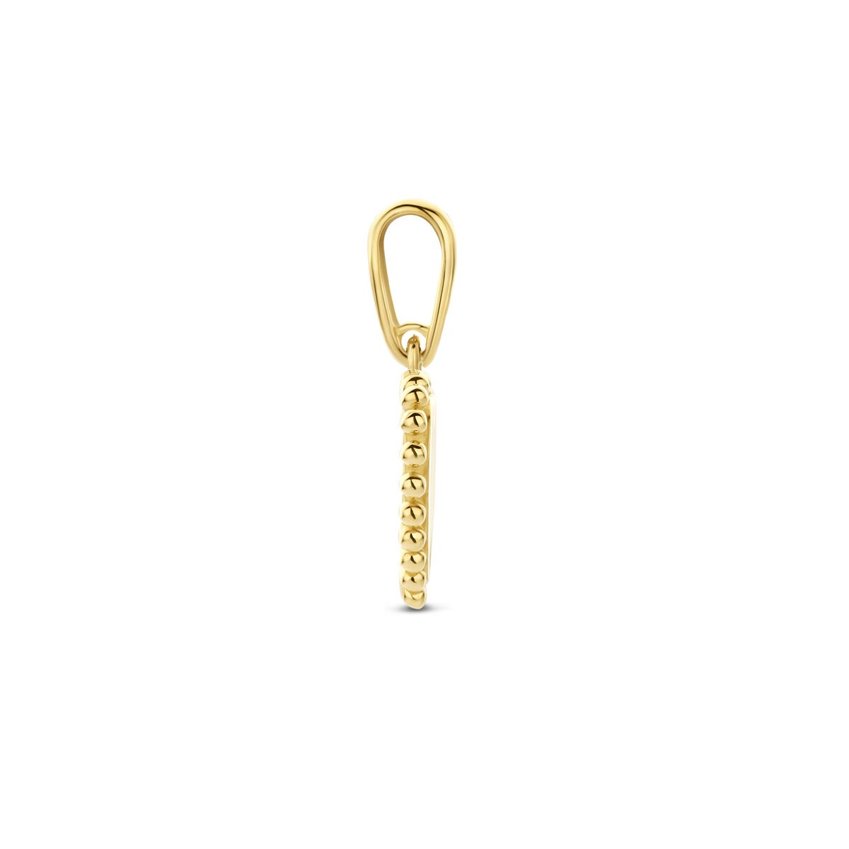 Pendentif en or jaune 14k en forme de cœur