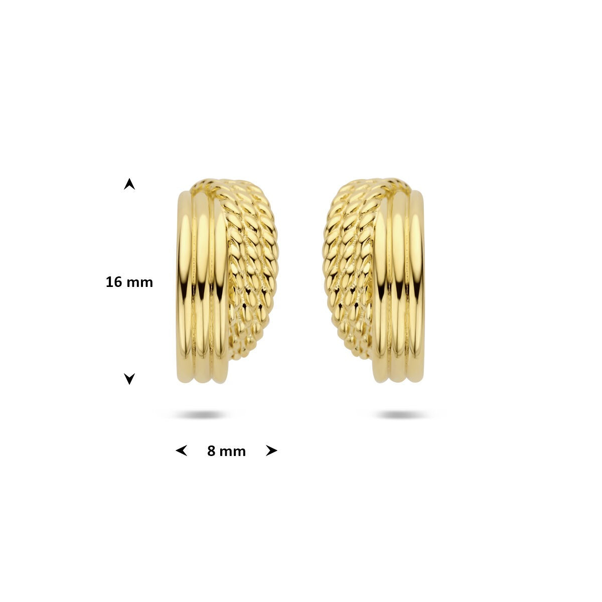Boucles d'oreilles en argent jaune plaqué or