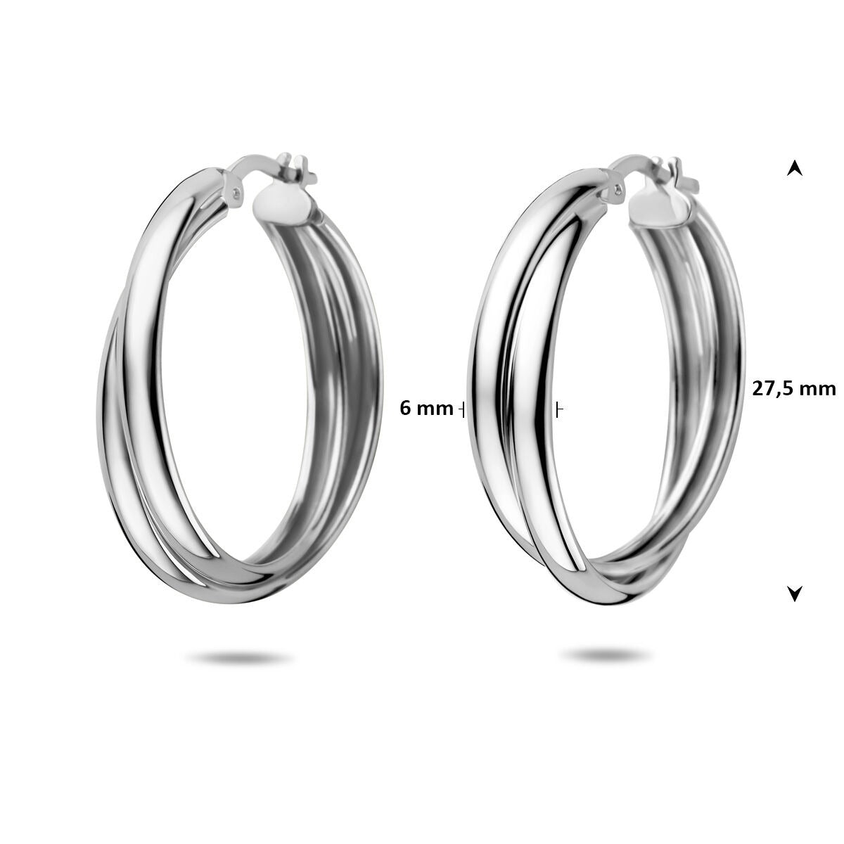 Créoles en argent 925 rhodiées