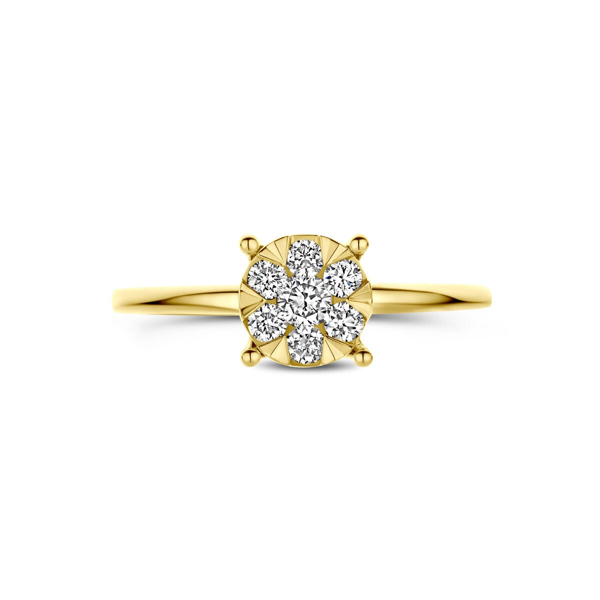bague en or jaune 14k avec diamant cultivé en laboratoire
