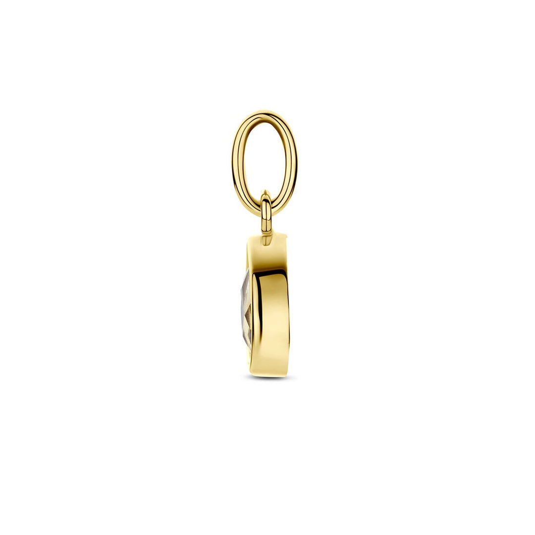 14k Geelgouden hanger met citrien