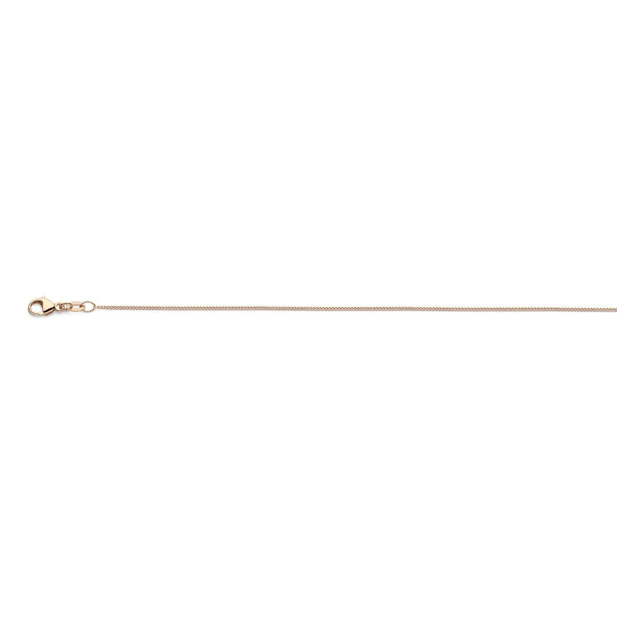 collier en or rose pour femme – gourmette 45 cm