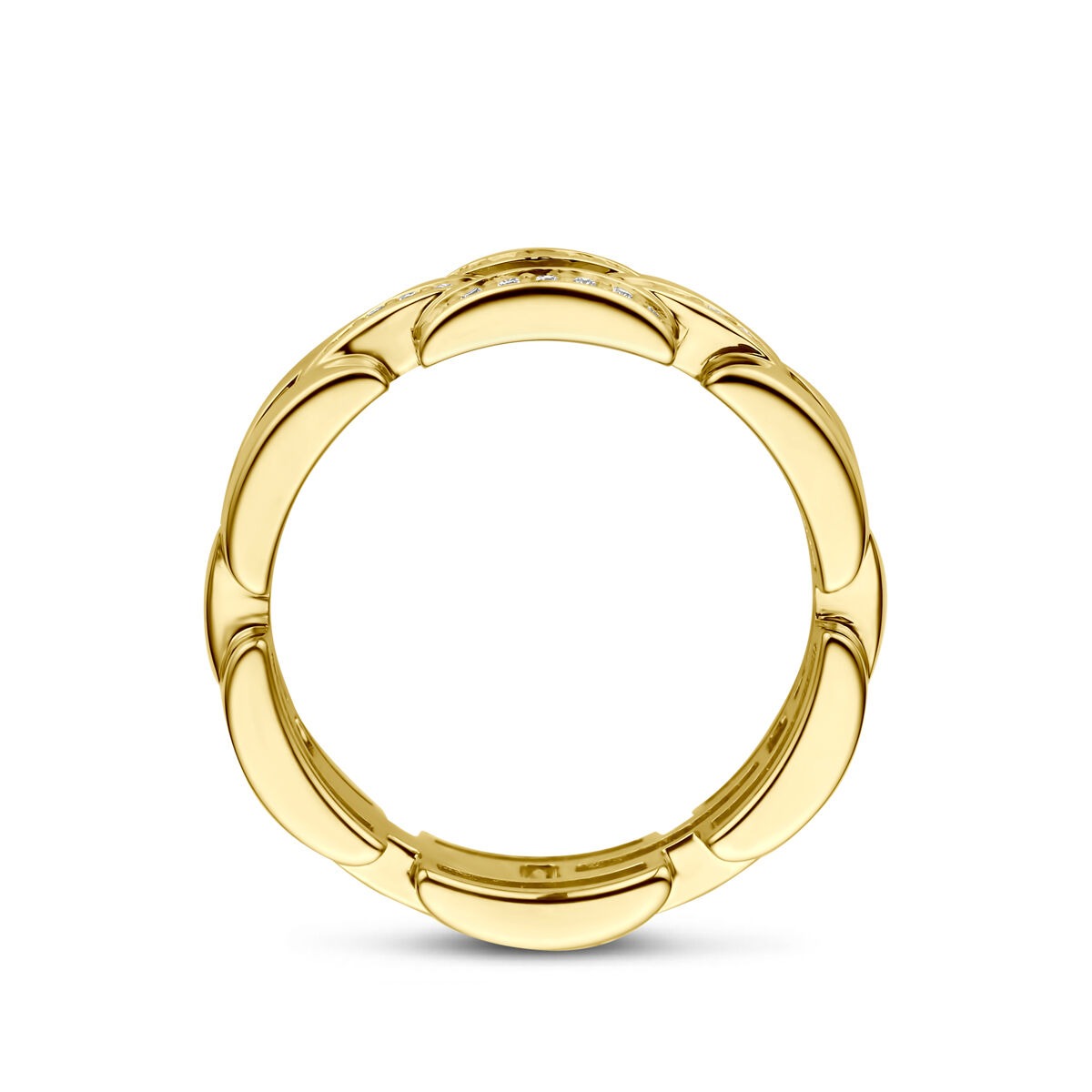 bague en or jaune 14k avec diamant