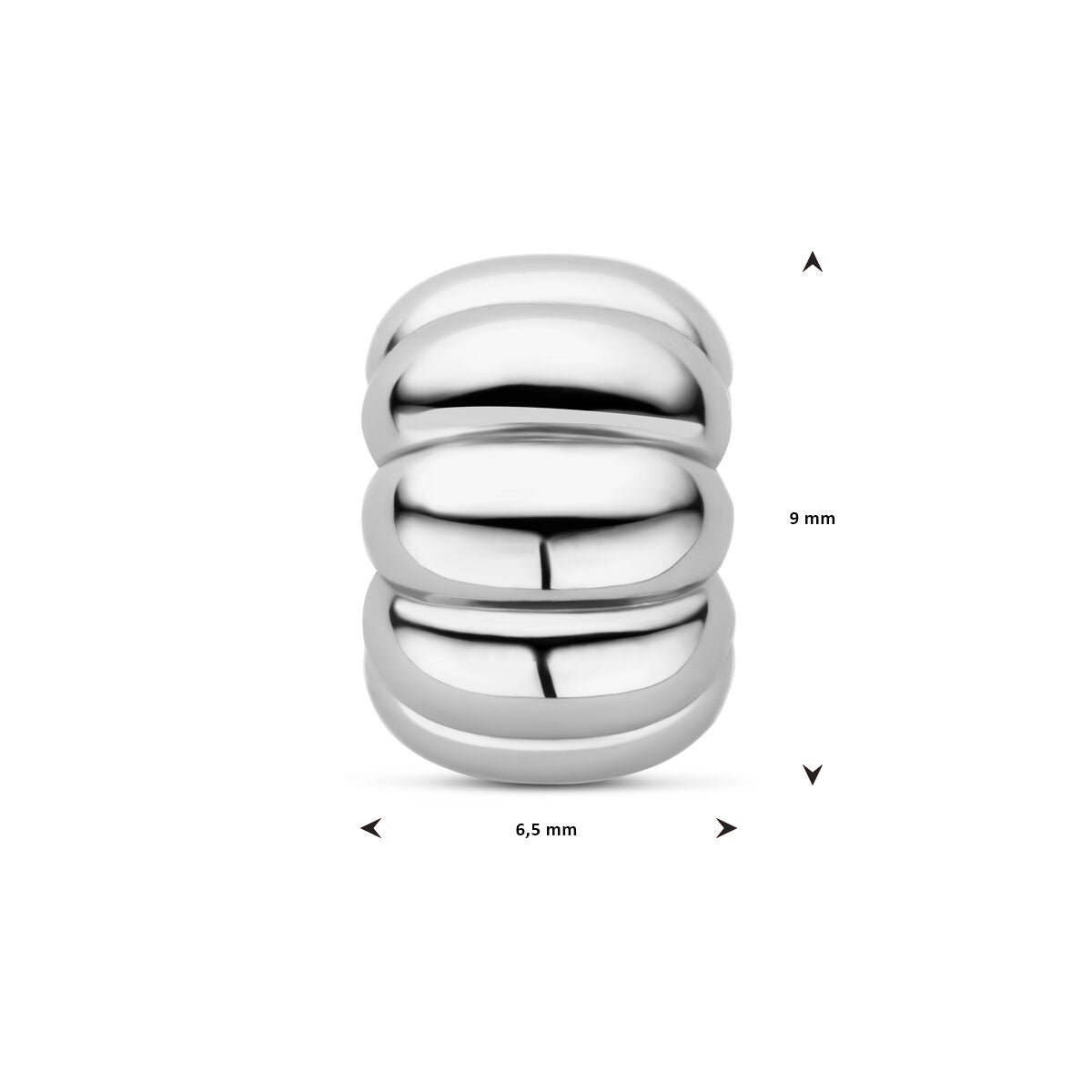 Rondelle en Argent Rhodié 925