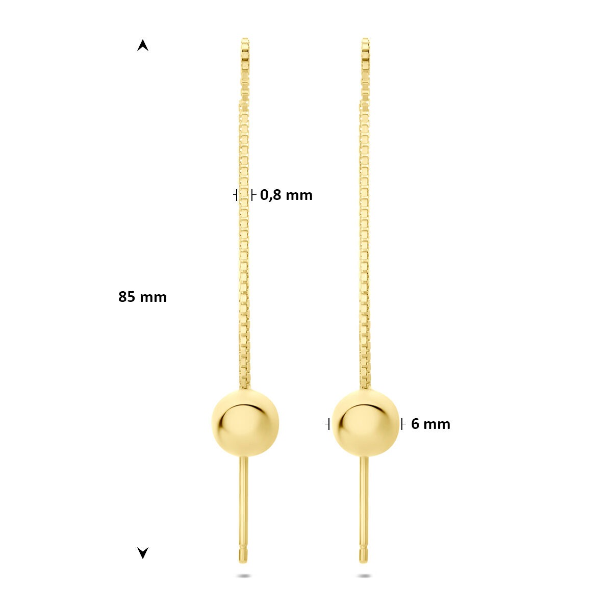 Boucles d'oreilles à tige plaqué or argent boule