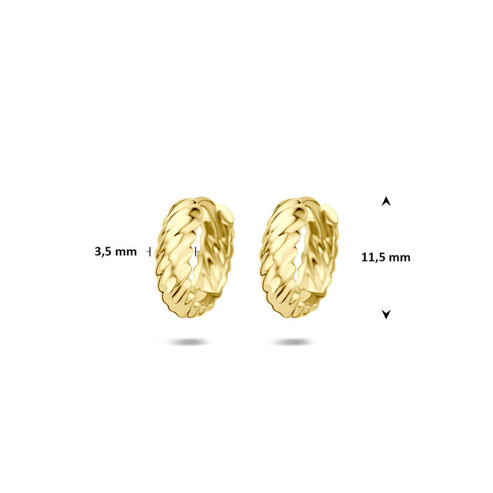 9k Geelgouden gedraaide klapoorringen
