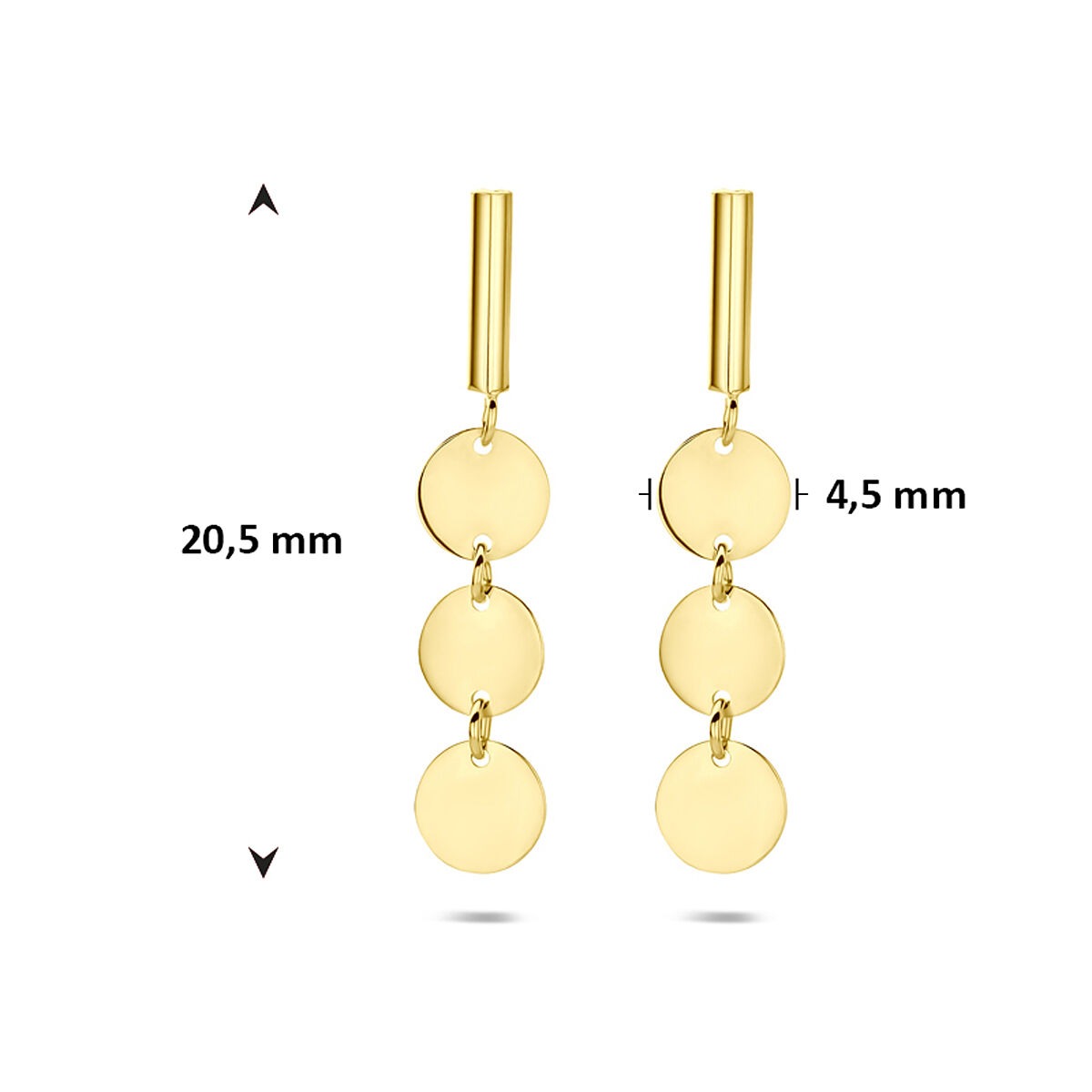 Boucles d'oreilles en or jaune 14k pour femme