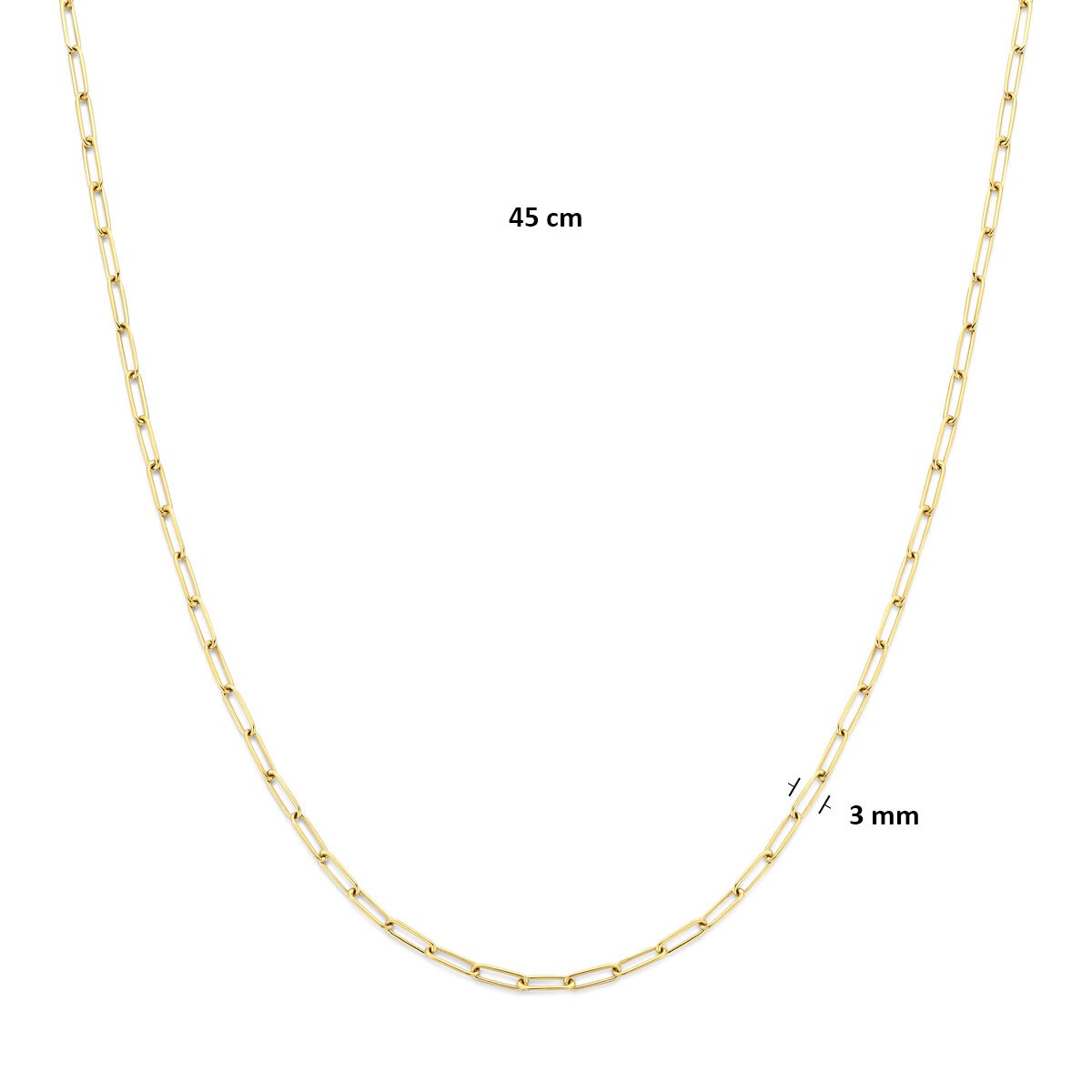 collier en or jaune 14k avec maille en ancre