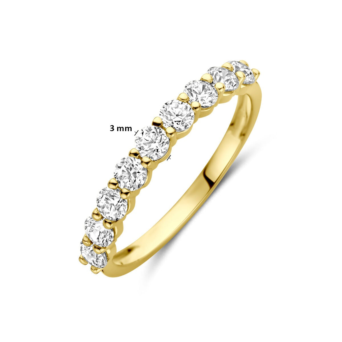 Bague en or avec zircone – or jaune 14k