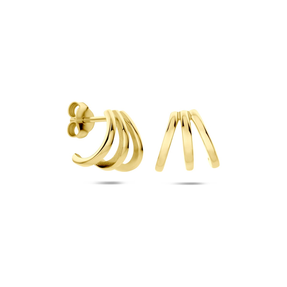 Boucles d'oreilles puces en argent 925 plaqué or