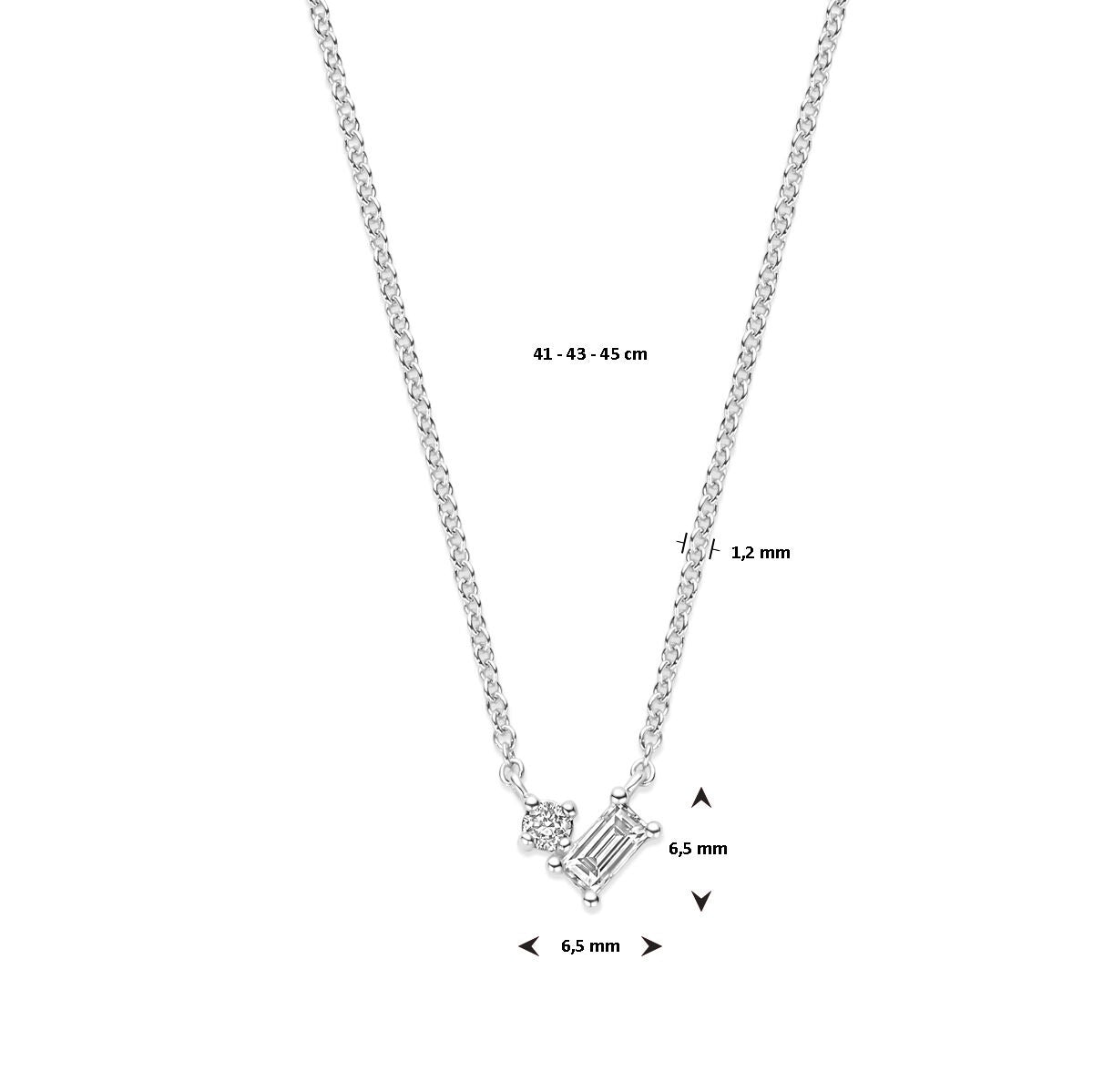Collier en or blanc pour femme – collier 14k avec diamant