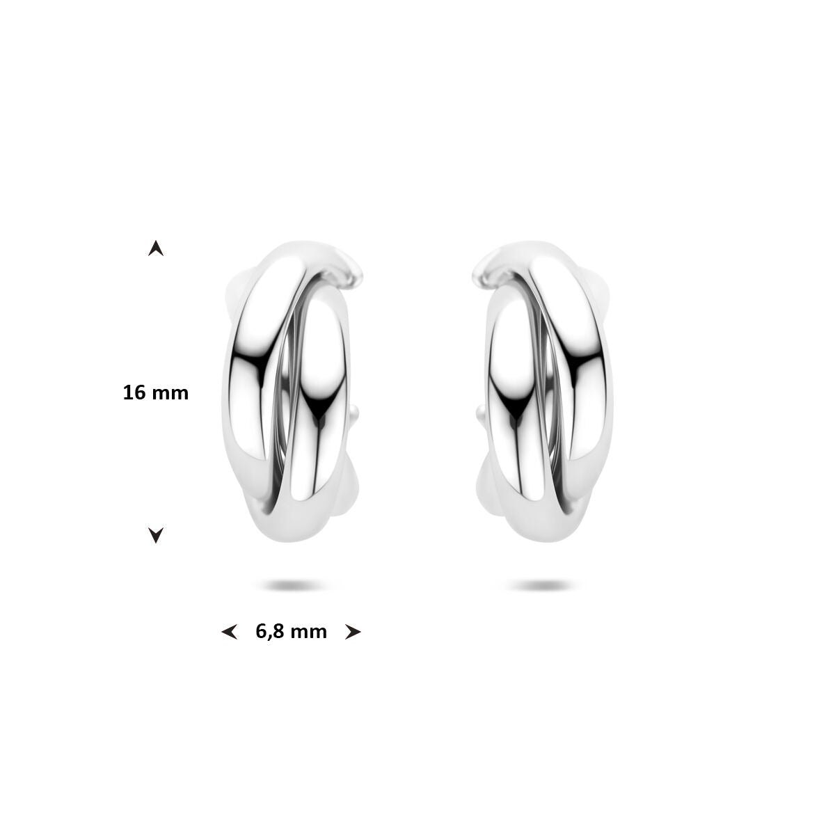 Boucles d'oreilles en argent - rhodié argent 925