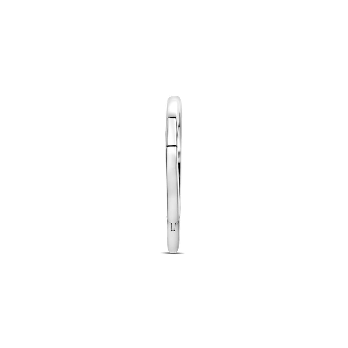 Connecteur en argent rhodié en forme de cœur
