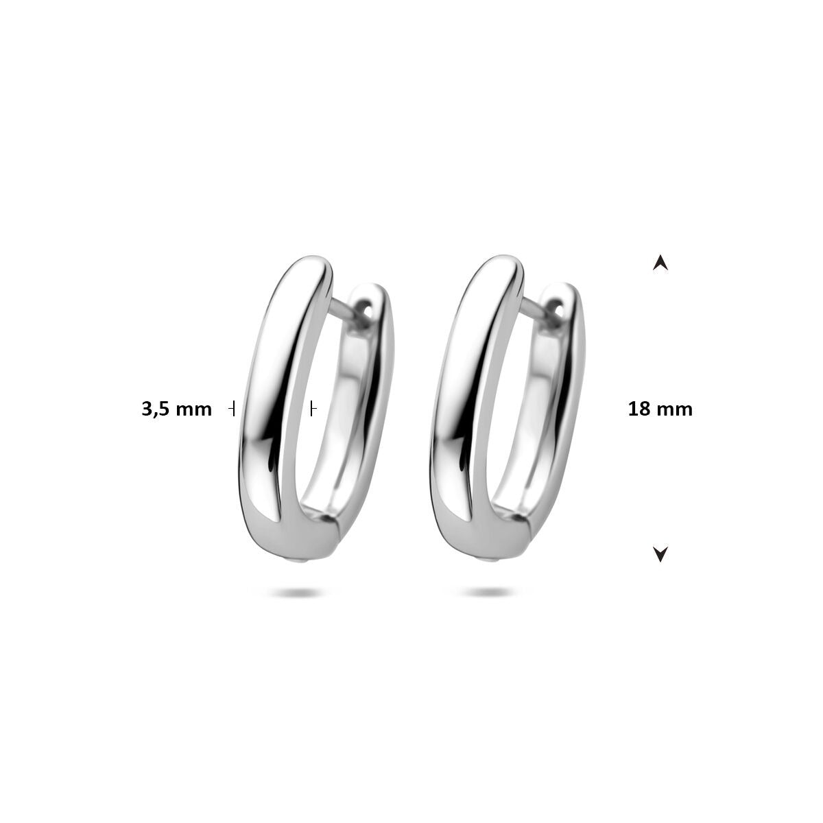 Créoles en argent – rhodiées argent 925