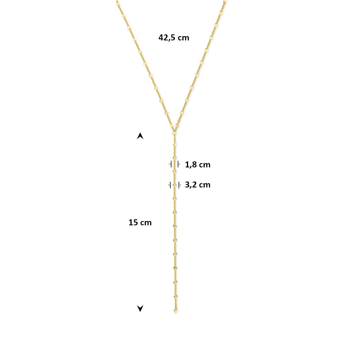 Collier y en argent 925 plaqué or